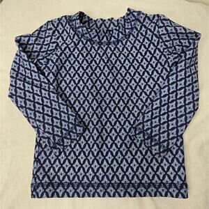 CARTER'S Blue Patterned Infant Longsleeve Swim Shirt Size 18mo